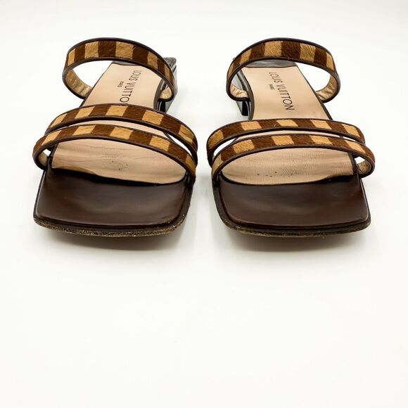 Louis Vuitton LV Damier Flats Checkered Sandals EU 38.5 US 8.5 - Picture 3 of 14